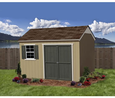 12×8 shed with extra overhead storage space – burlington
