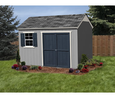 12×8 shed with extra overhead storage space – burlington